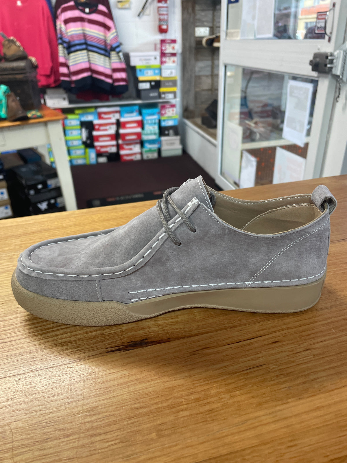 Just Bee Carson Grey Suede
