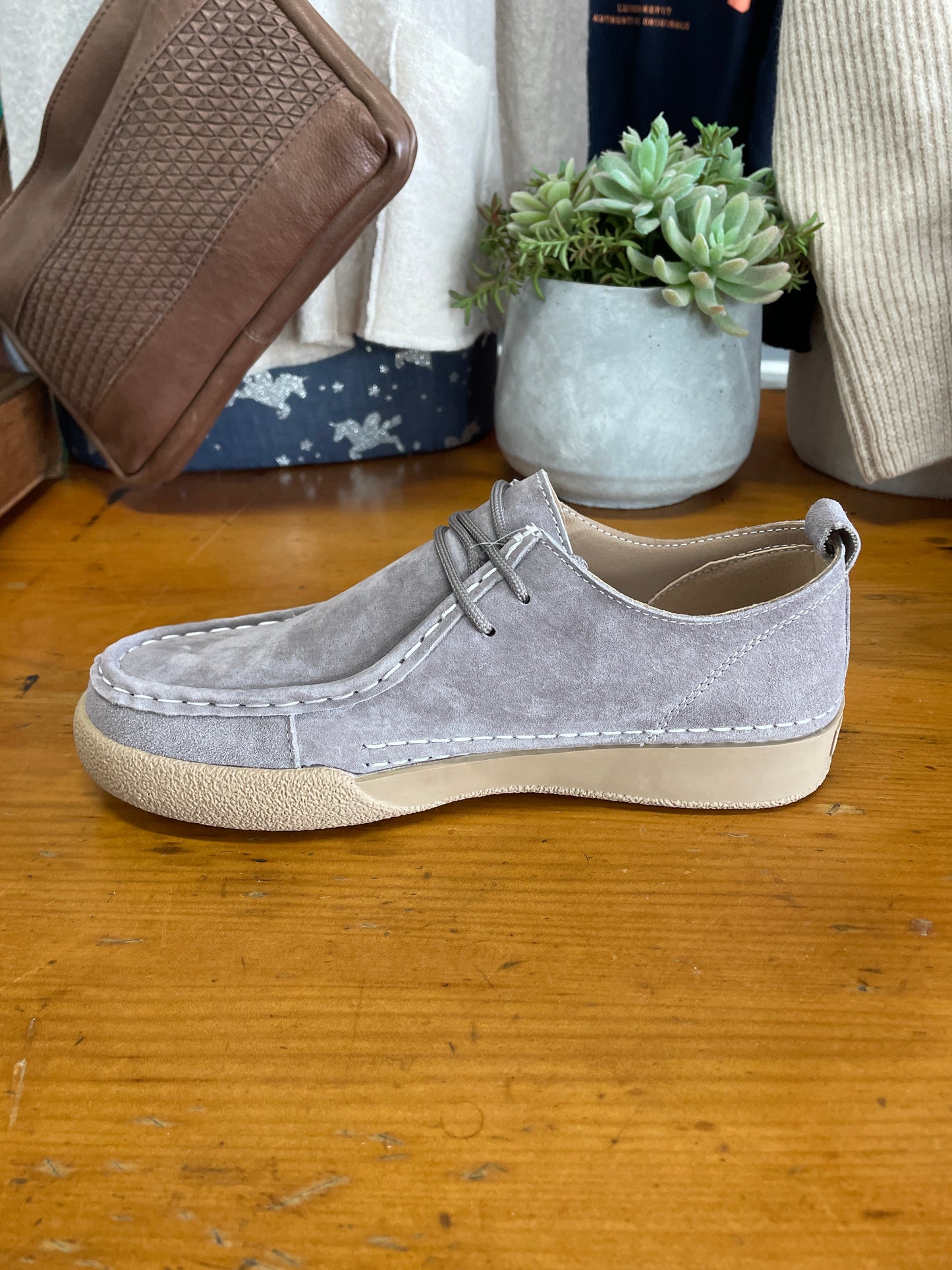 Just Bee Carson Grey Suede