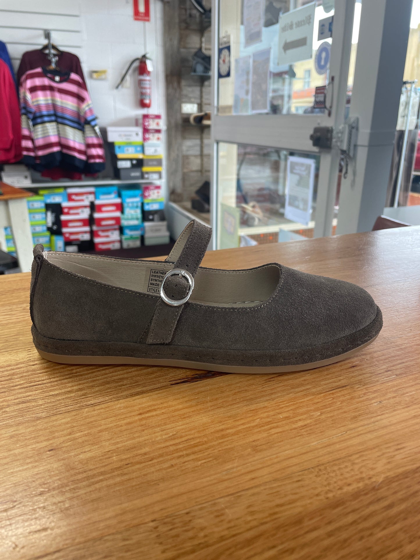 Just Bee Ceecee Mary Jane Shoe Chocolate Suede