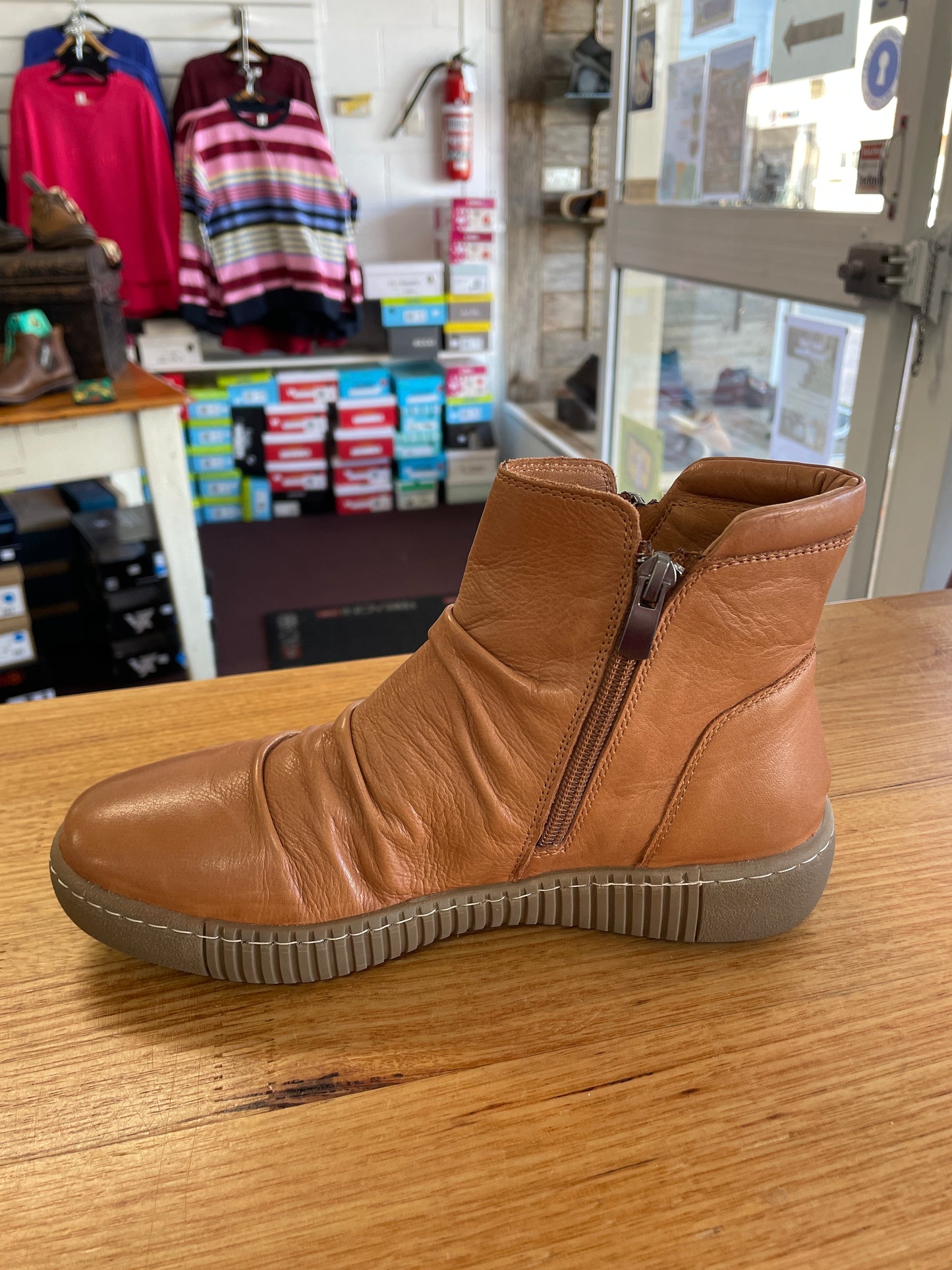 Cabello Leather Boot Winnie Tan