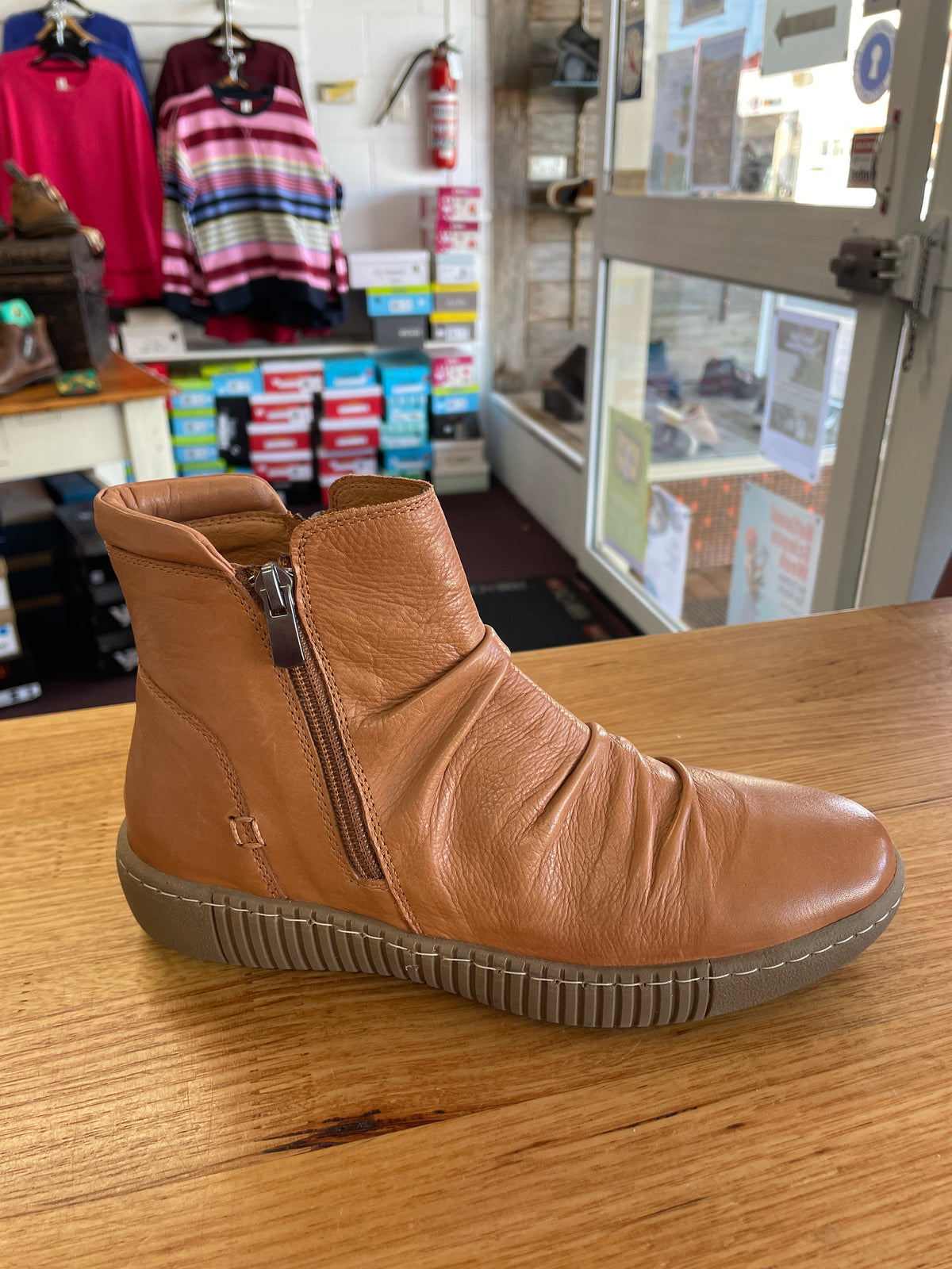 Cabello Leather Boot Winnie Tan