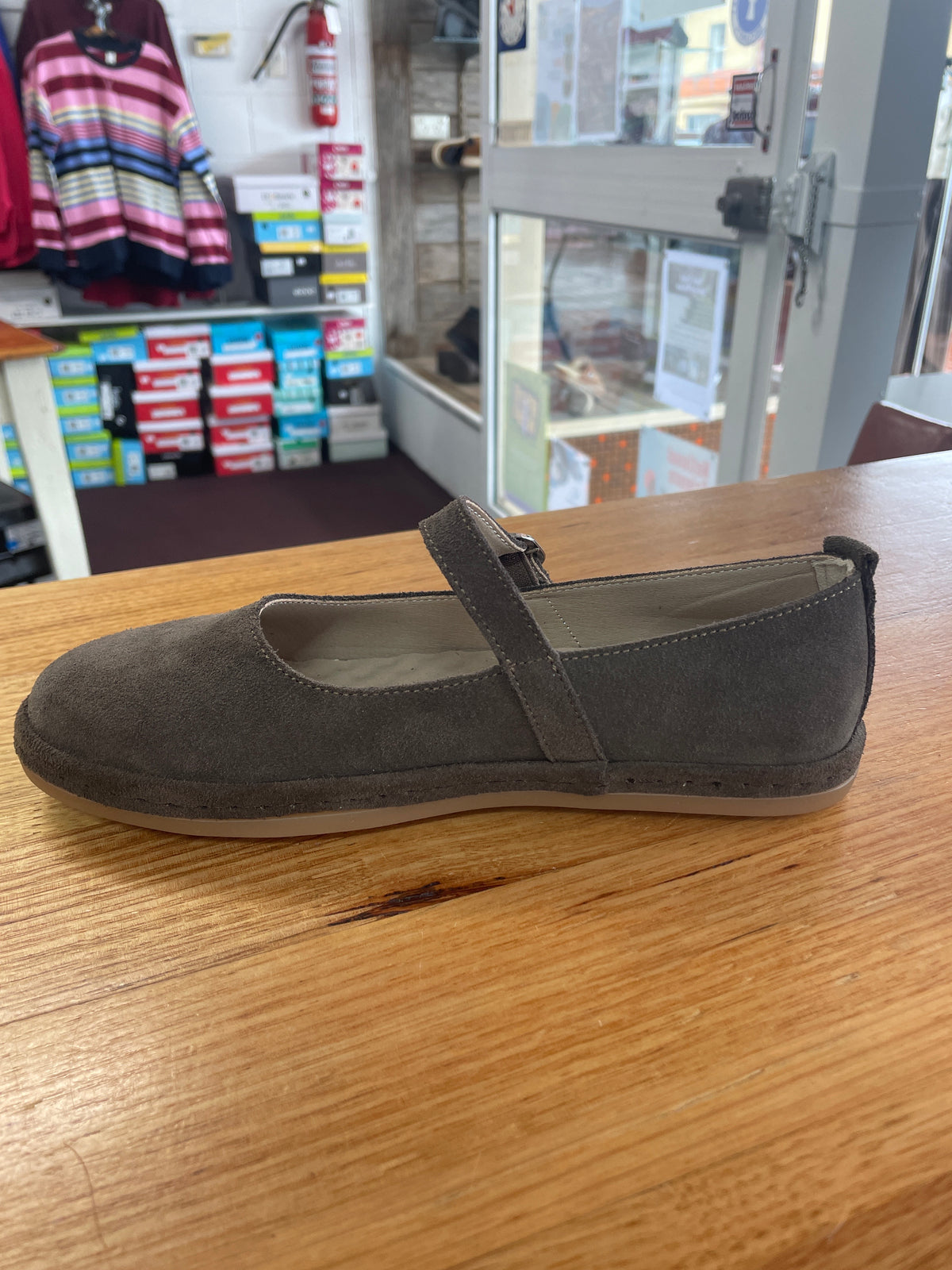Just Bee Ceecee Mary Jane Shoe Chocolate Suede